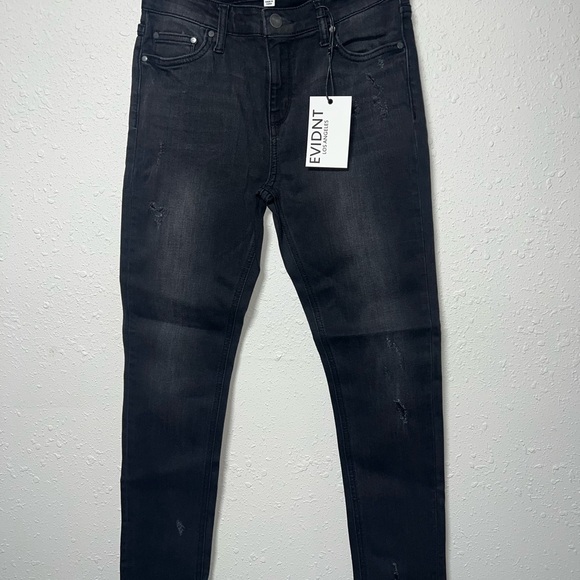 EVIDNT Los Angles Denim - Black Skinny Jeans‎ with Modern Distressed Look